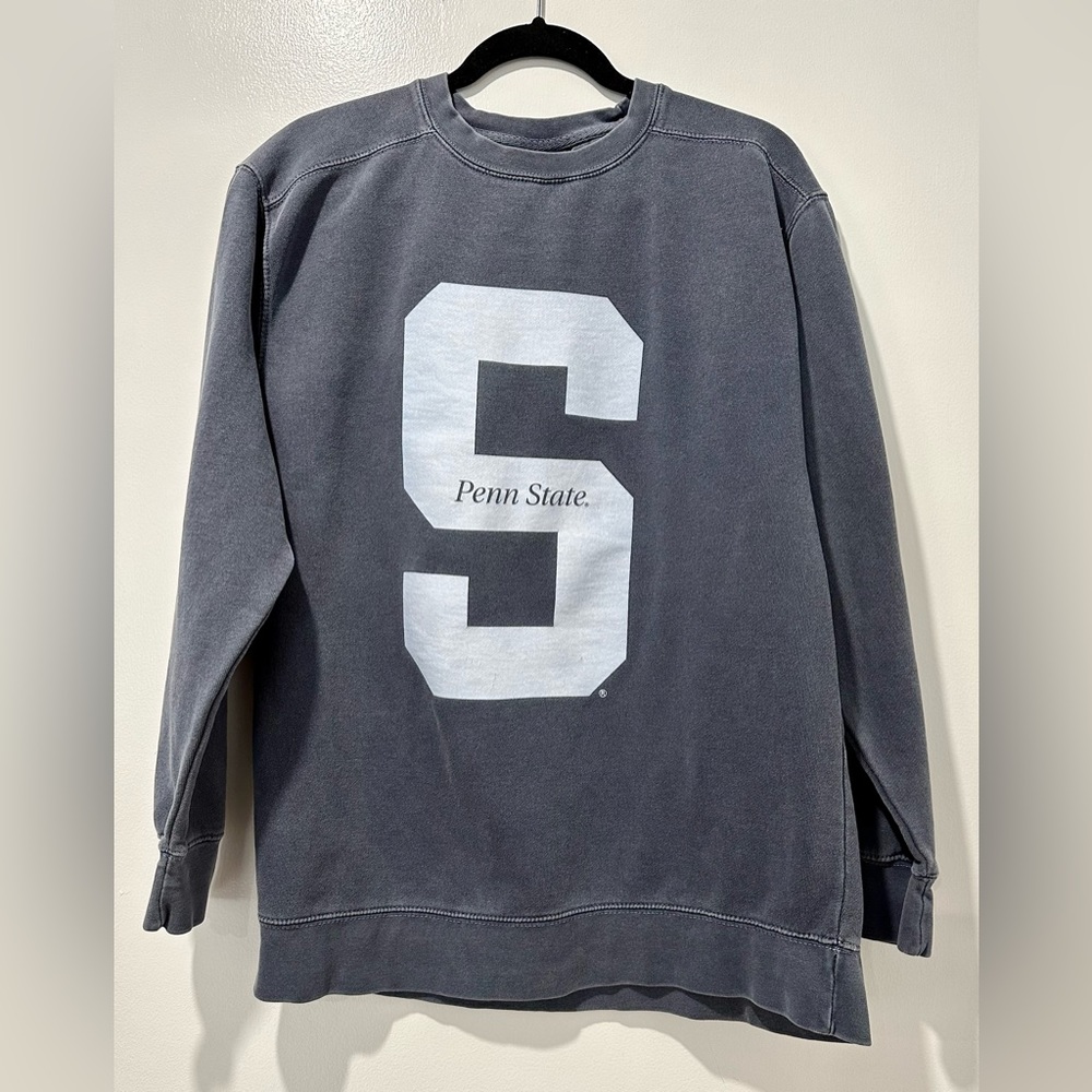 Vintage Look Penn State Nittany Lions 1855 Blue Sweatshirt FLAWED Size M